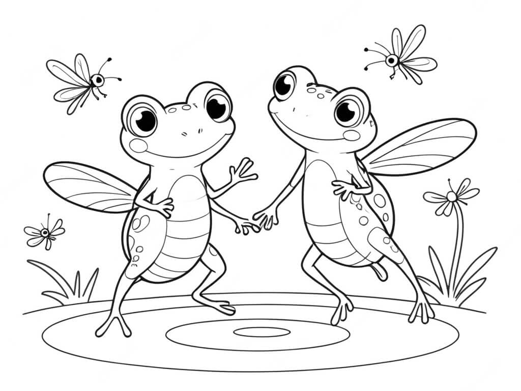 Fairy Frog Coloring Page