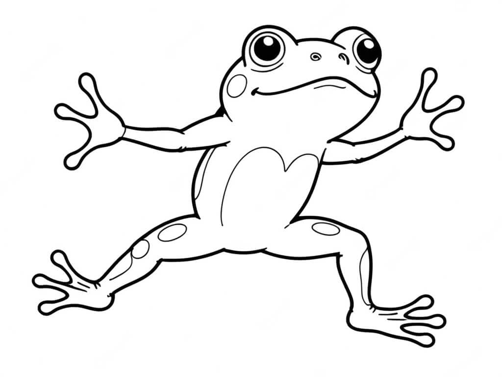 Jumping Frog Coloring Page