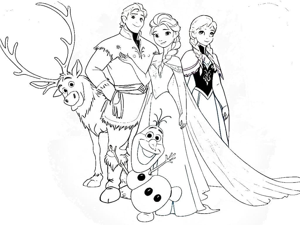 Frozen Movie Scene Coloring Page