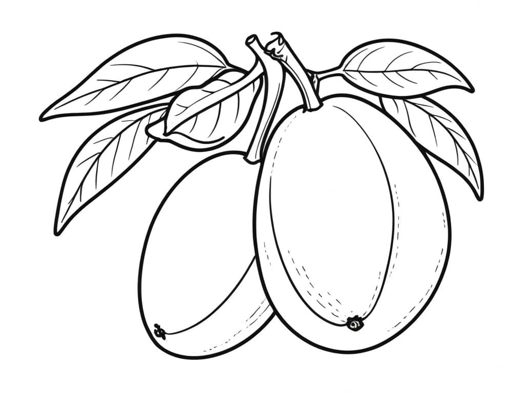 Mango Coloring Page