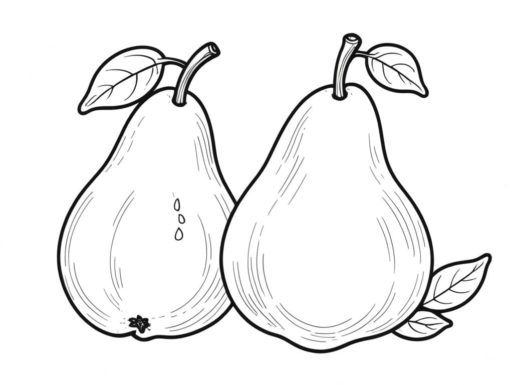Pear Coloring Page