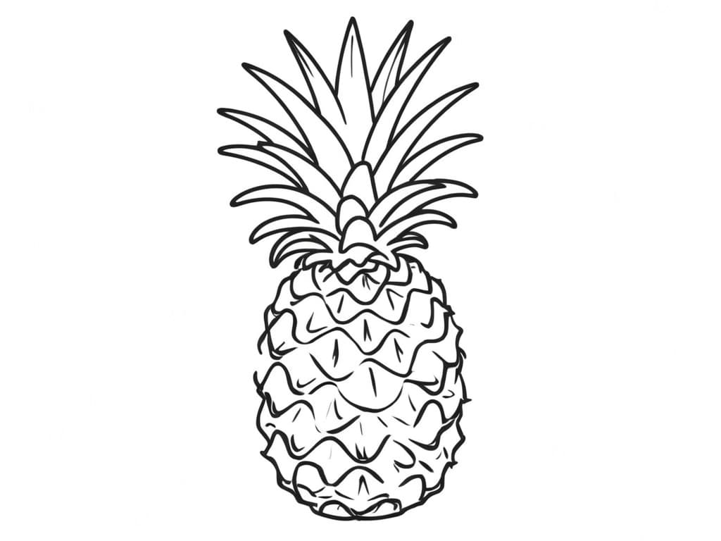 Pineapple Coloring Page