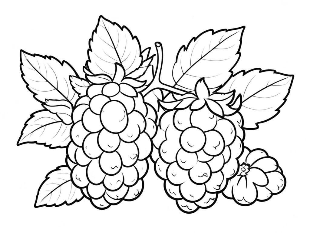 Raspberry Coloring Page