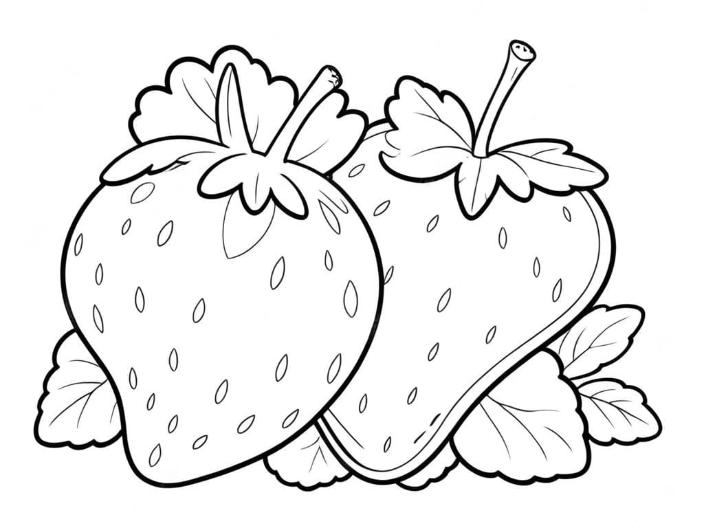 Strawberry Coloring Page