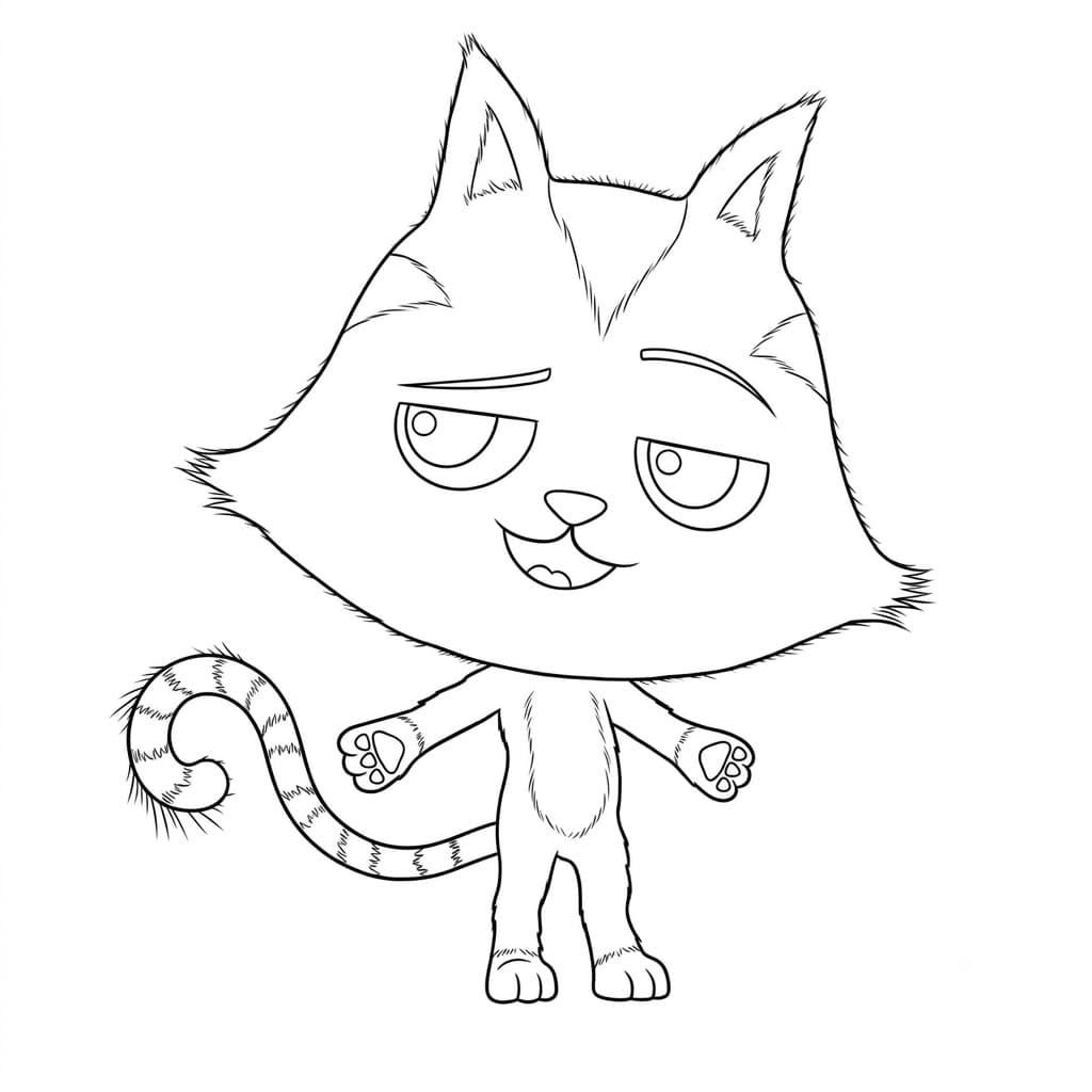 CatRat Coloring Page