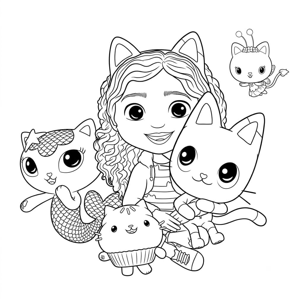 Gabby's Dollhouse Coloring Page