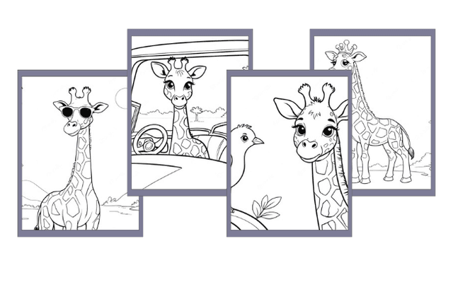 Giraffe Coloring Pages