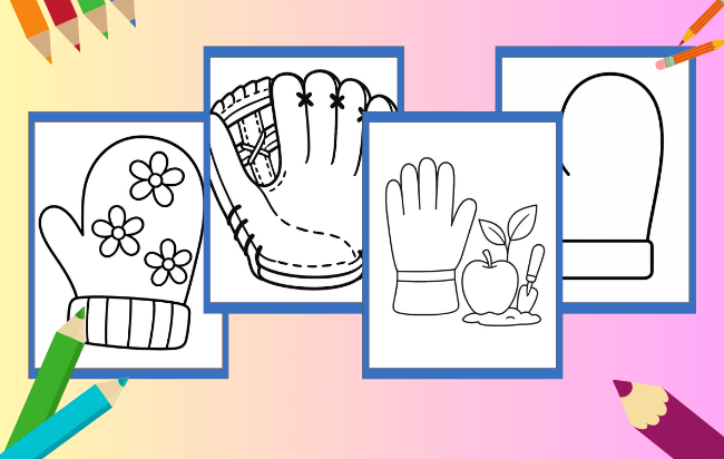 Glove Coloring Pages
