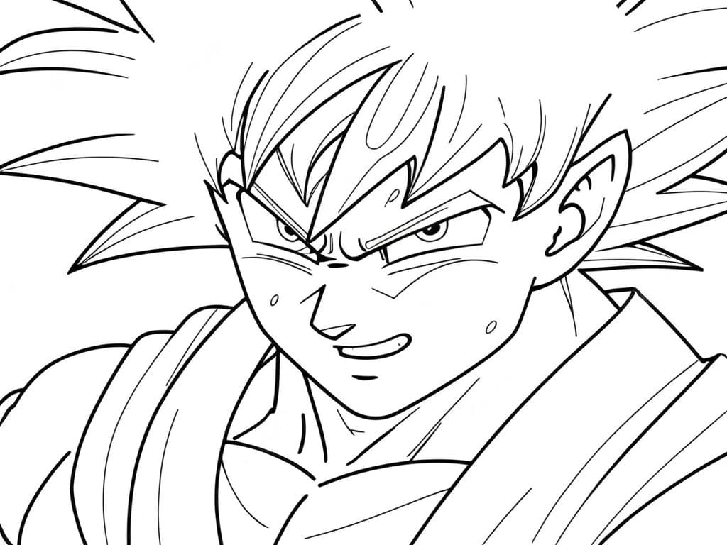 Action Goku Coloring Page