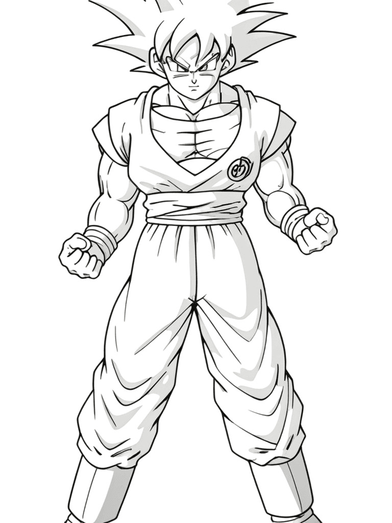 Flying Goku Coloring Page