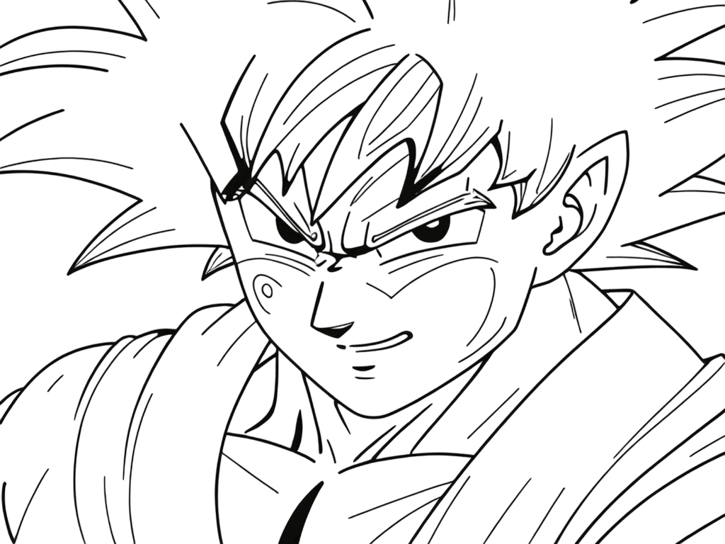 Ki-Power Goku Coloring Page