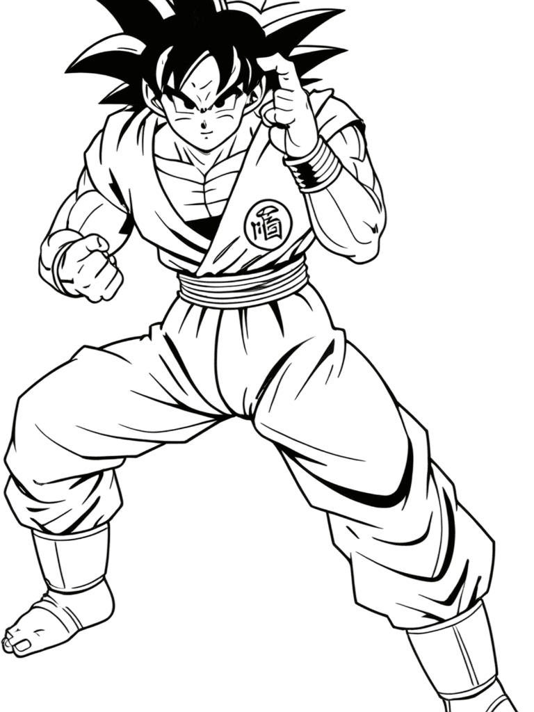 Goku Printable Coloring Page