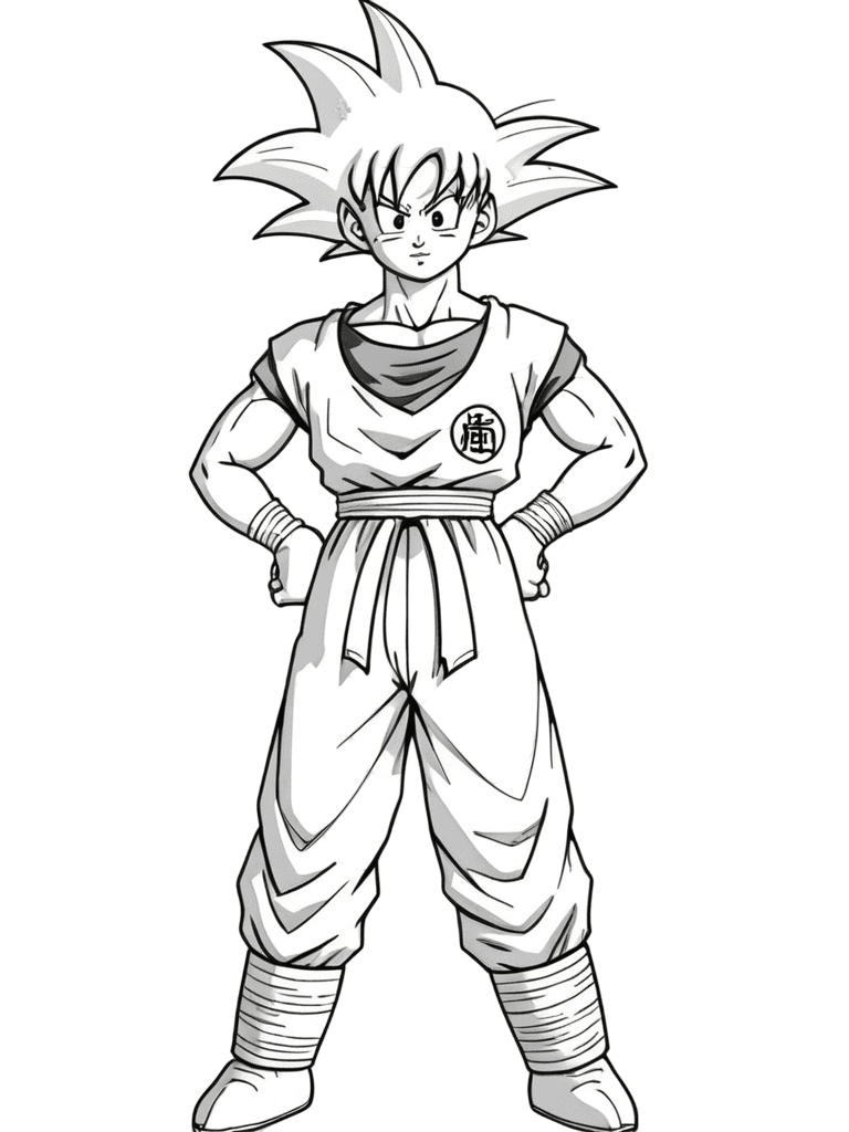 Goku Sketch Coloring Page