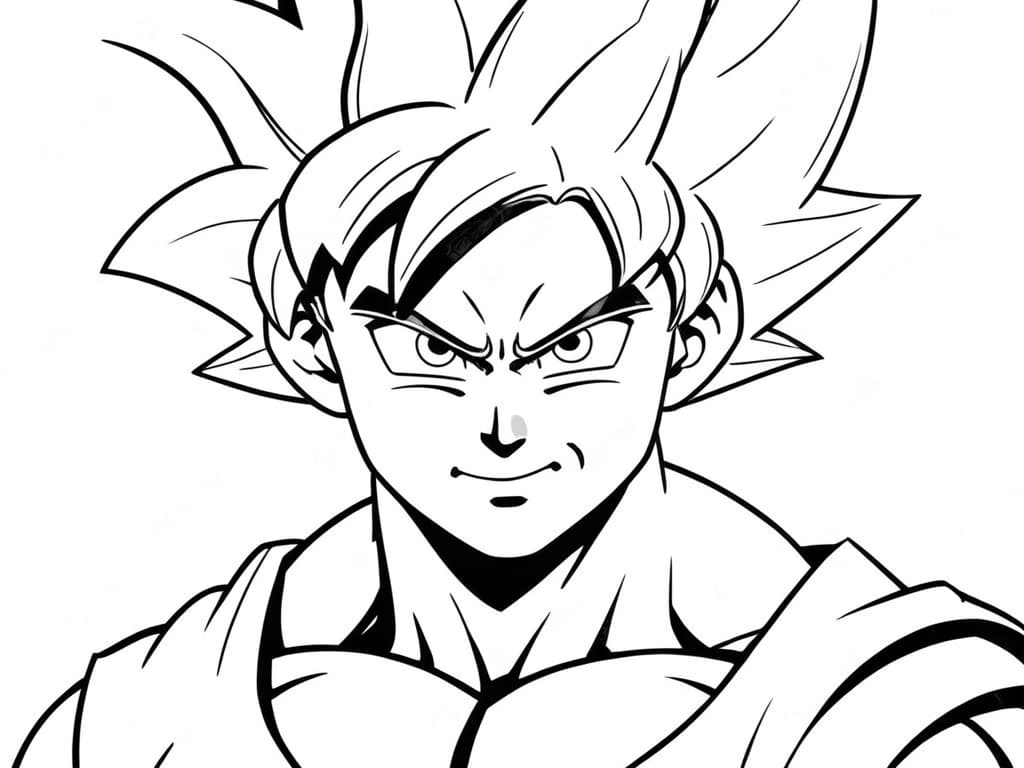 Goku Training Session Coloring Page