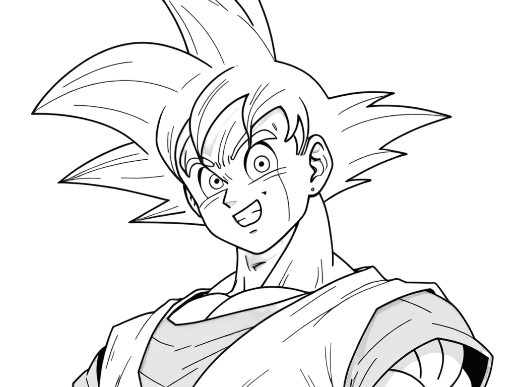 Heroic Goku Coloring Page