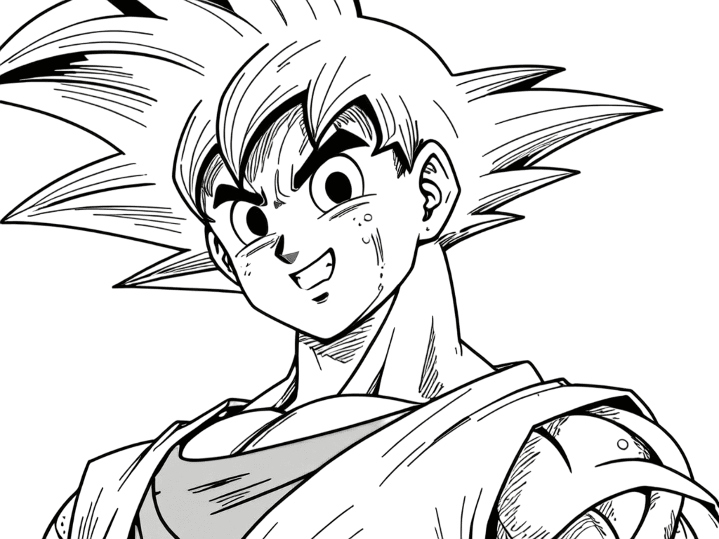 Training Goku Coloring Page