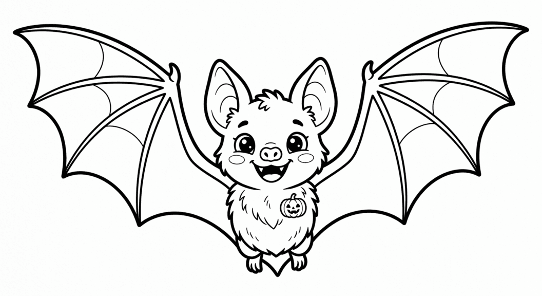 Halloween Bat Coloring Page
