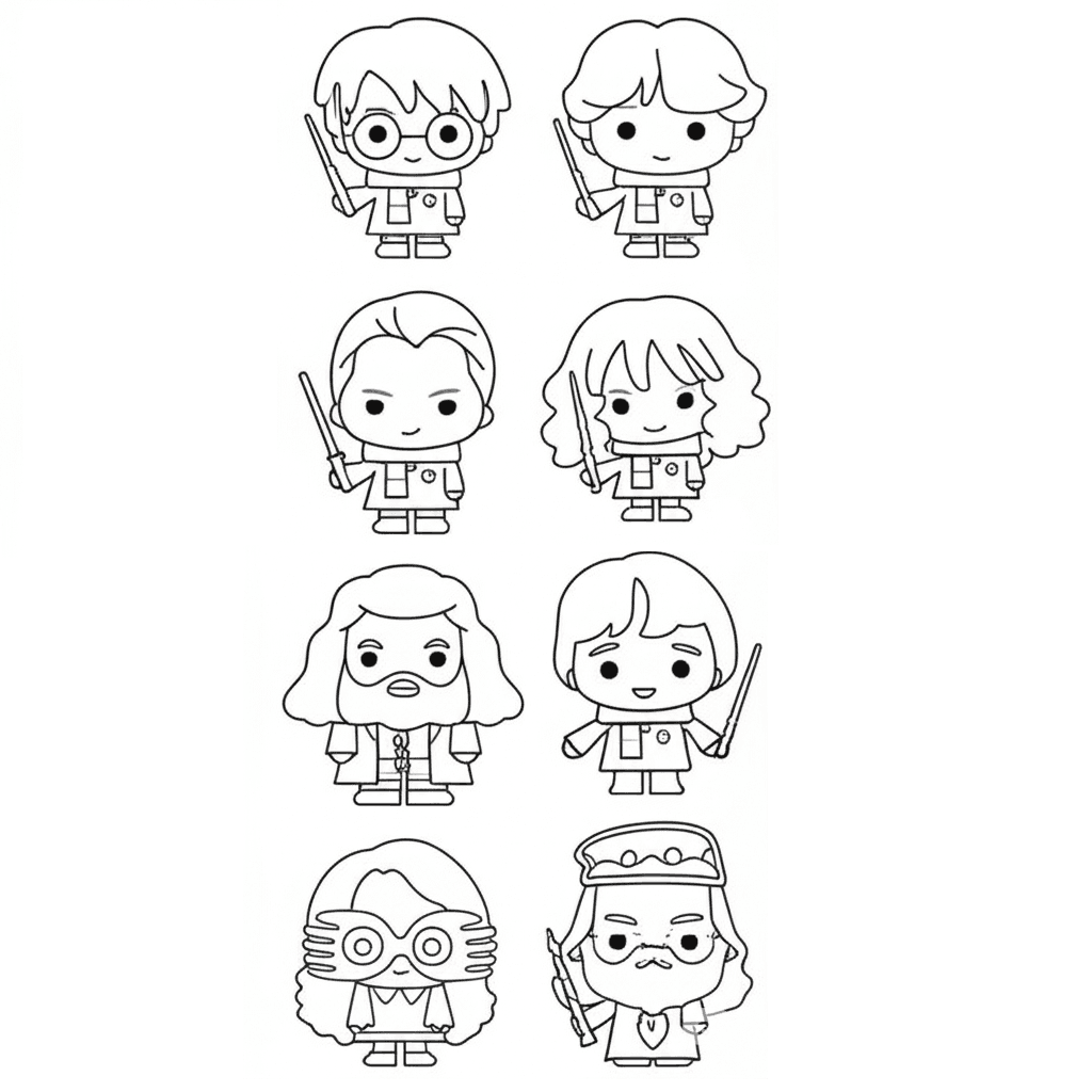 Harry Potter Characters Coloring Page