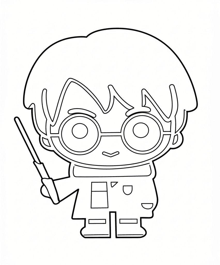 Harry Potter Drawing Coloring Page