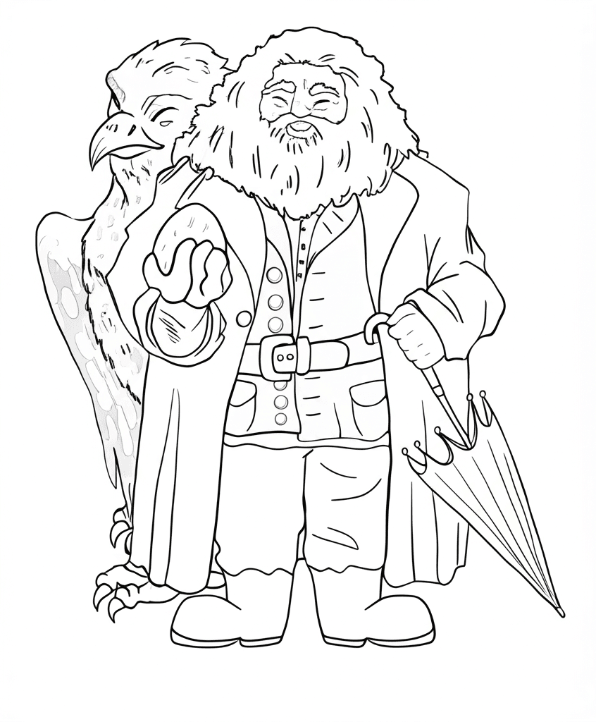 Harry Potter Hagrid Coloring Page