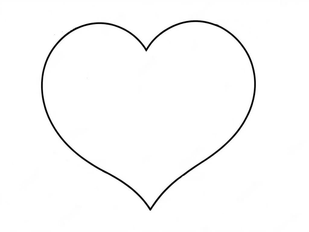 Simple Heart Coloring Page
