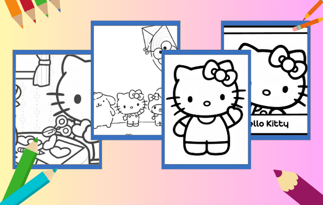 Hello Kitty Coloring Pages