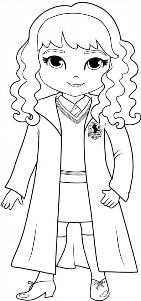 Hermione Drawing Coloring Page