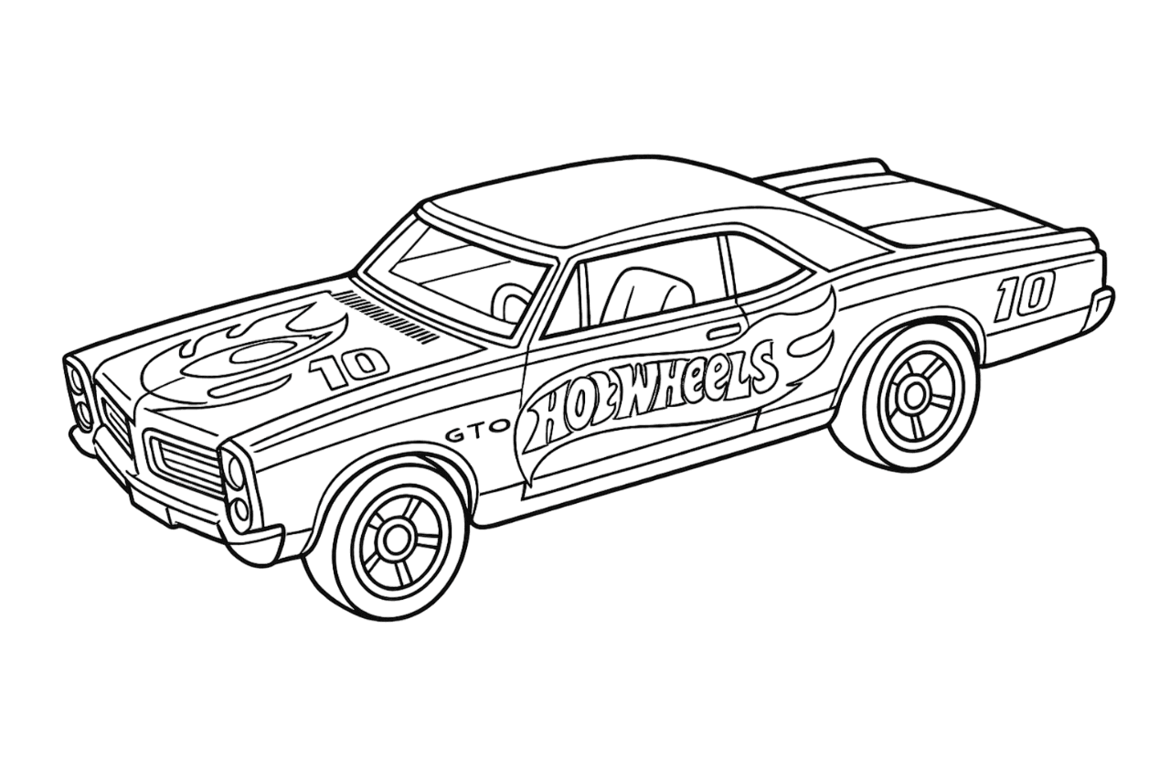 Hot Wheels Classic Coloring Page