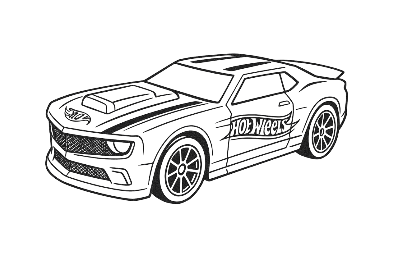Hot Wheels Flash Racer Coloring Page