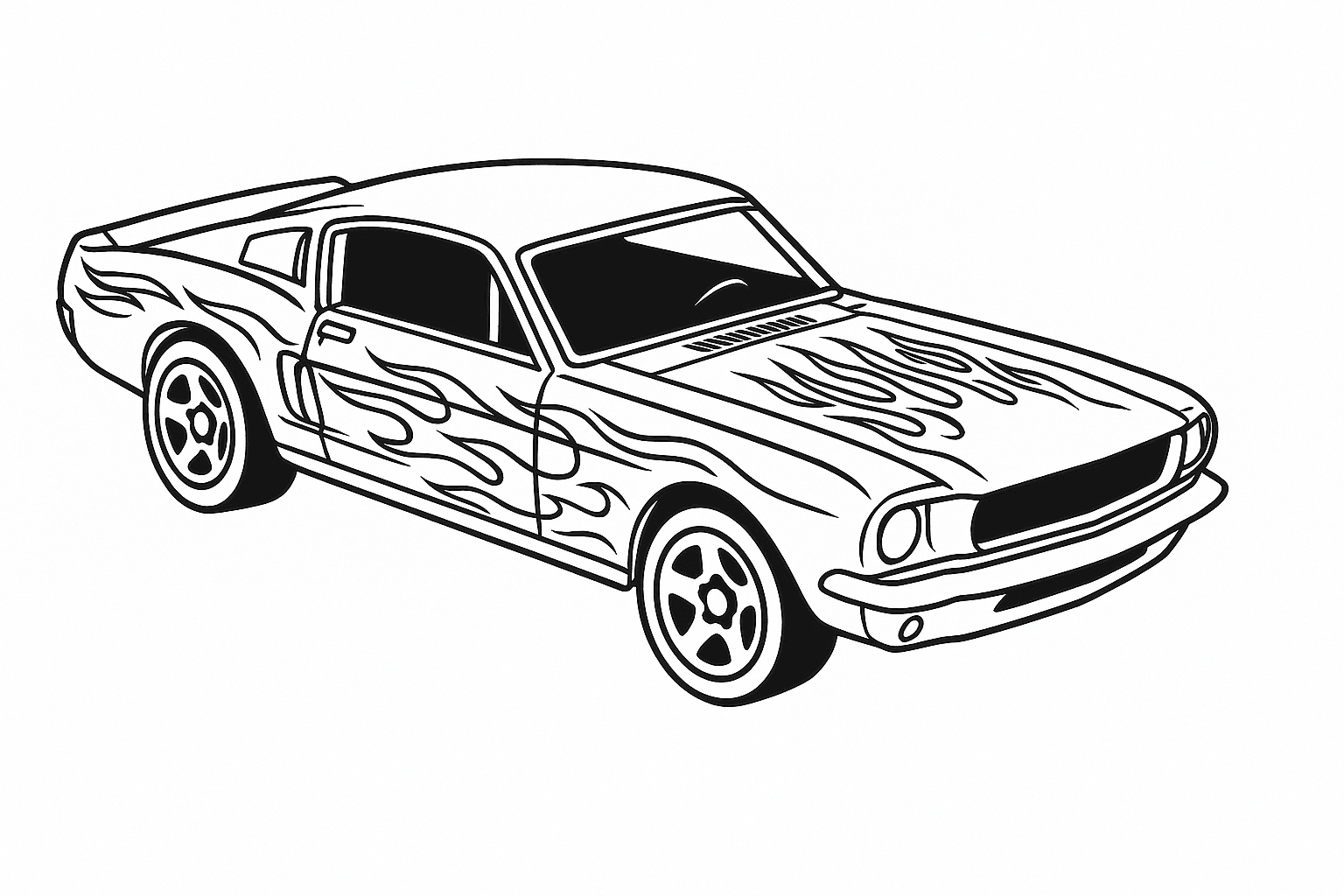 Hot Wheels Shelby 68 GT500 Coloring Page