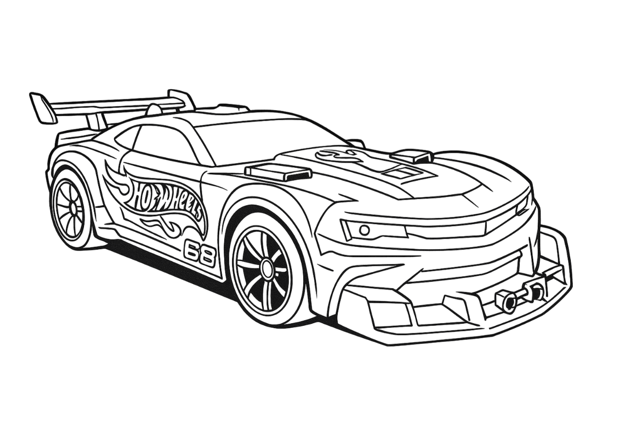 Hot Wheels Track Ripper Coloring Page