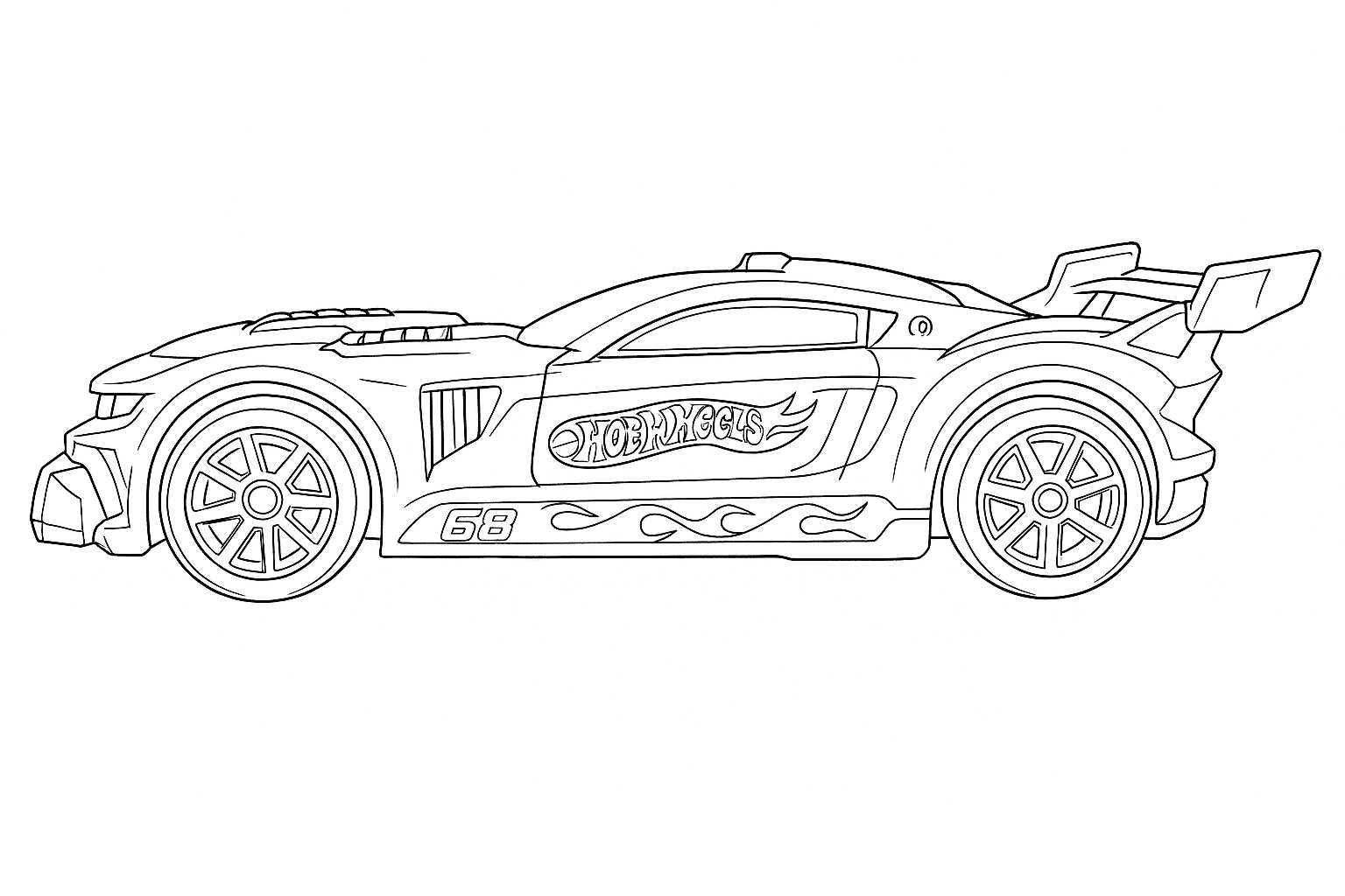 Hot Wheels Track Ripper Side View Coloring Page