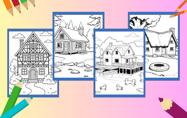 House Coloring Pages