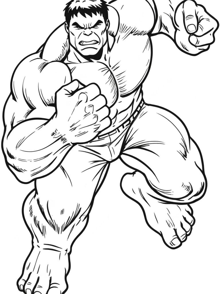Classic Hulk Coloring Page