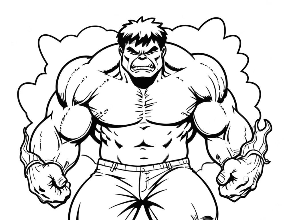 Hulk Print and Color Coloring Page