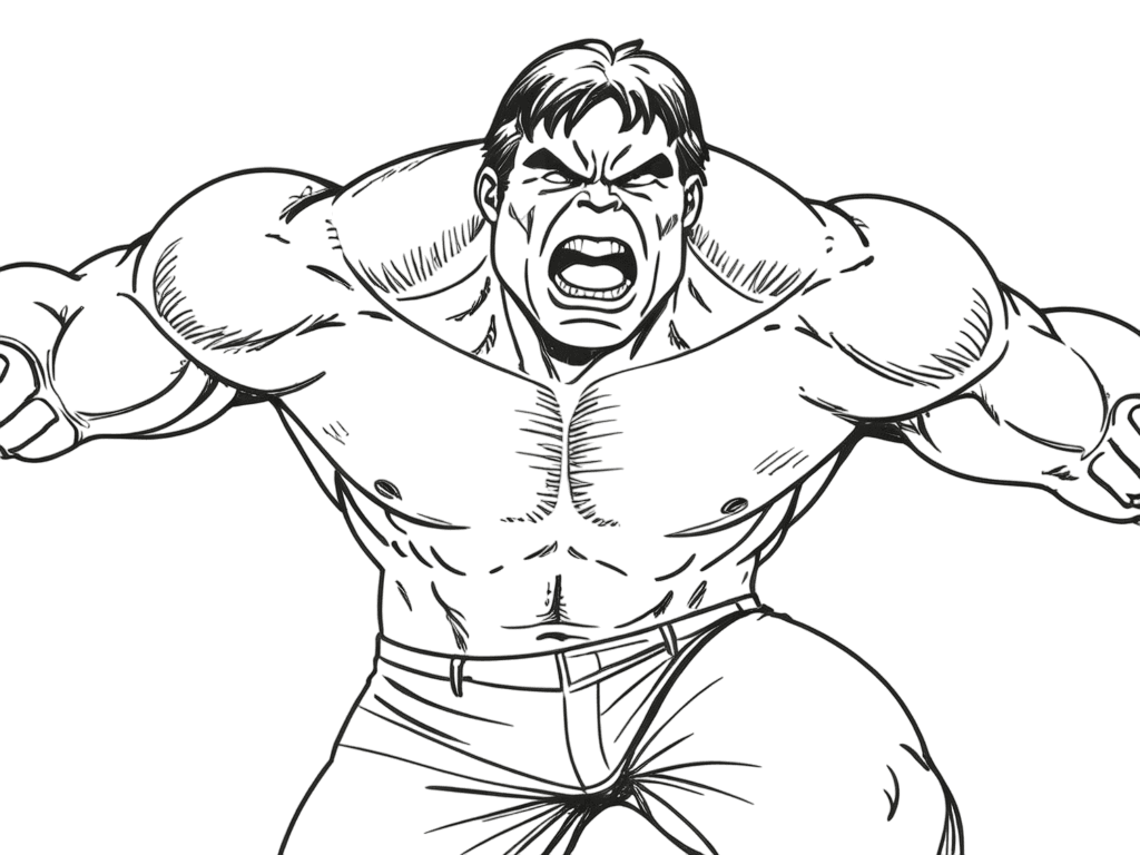 Hulk Printable Coloring Page