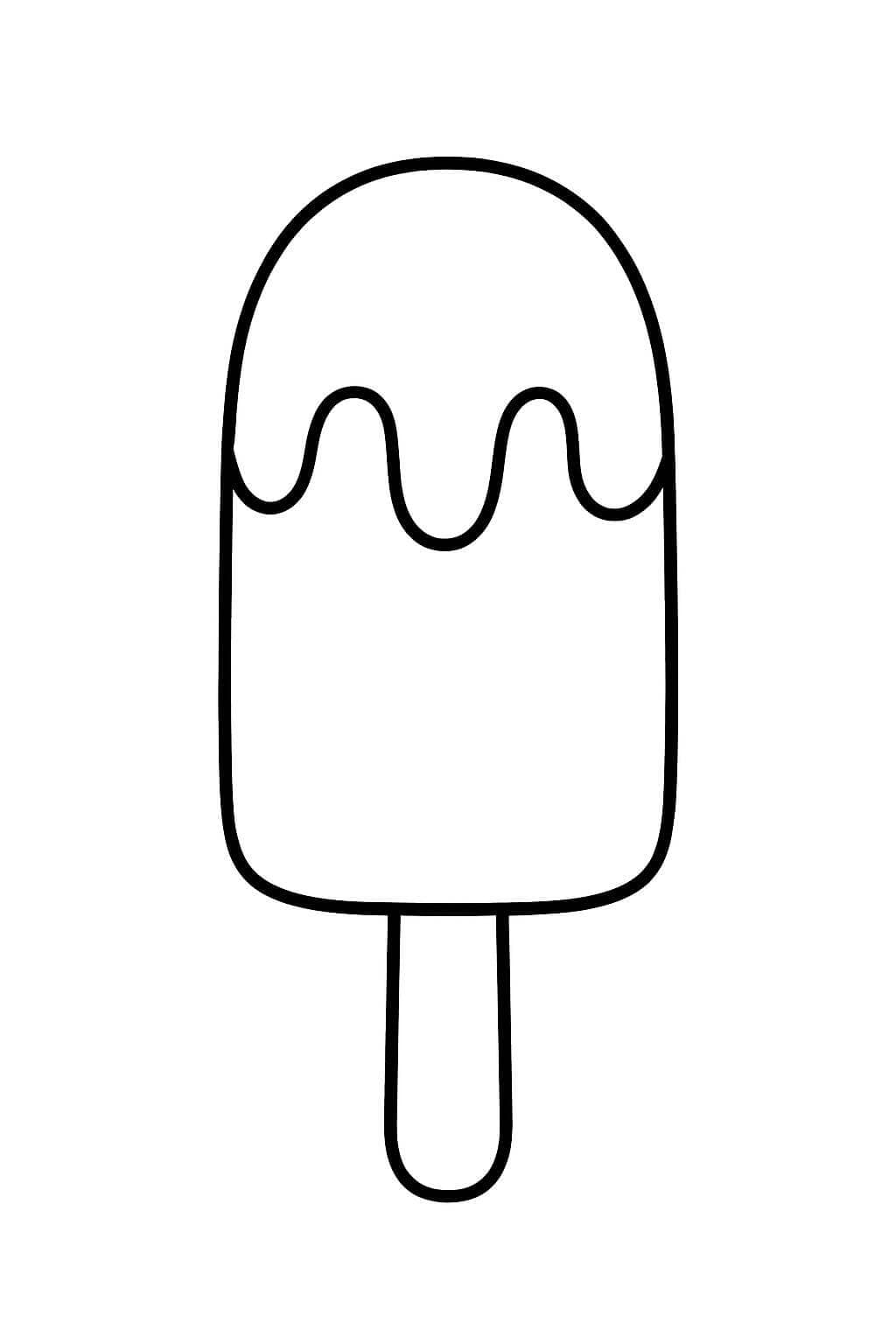 Popsicle Coloring Page