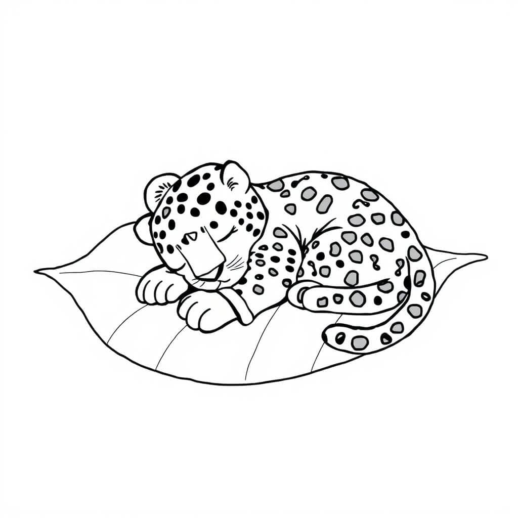 Little Jaguar Cub Coloring Page