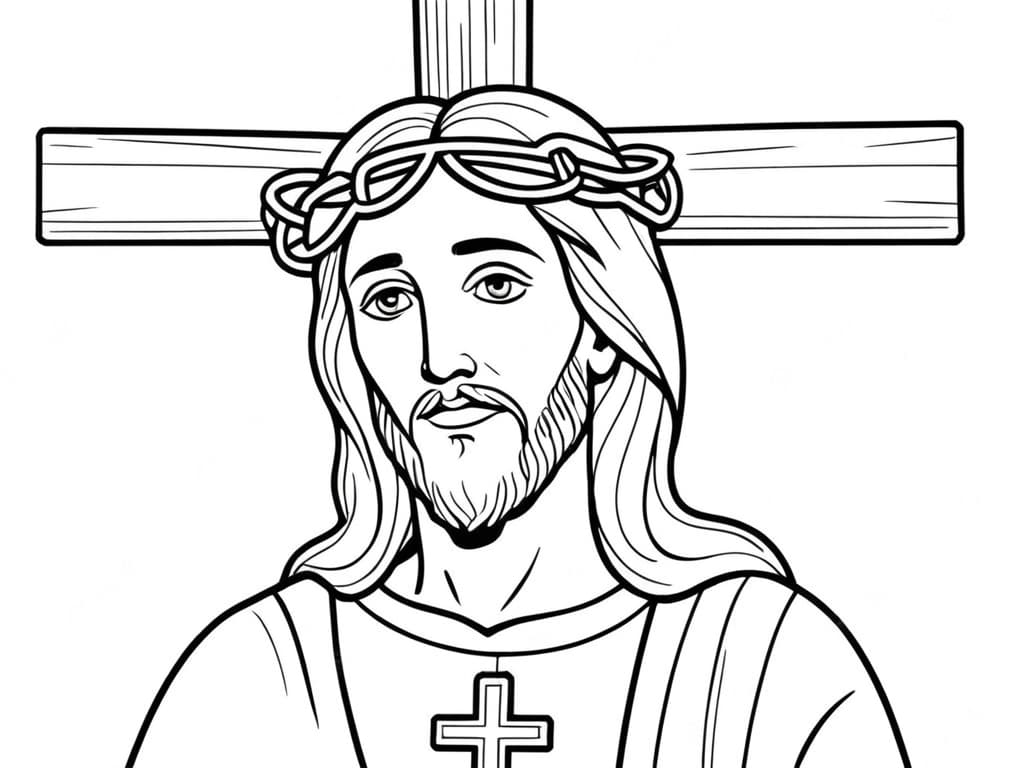 Jesus Before the Cross Coloring Page