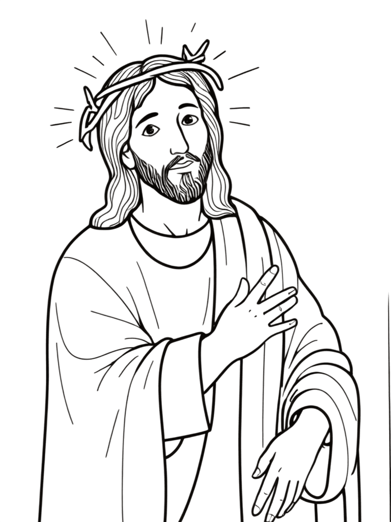 Jesus Christ Coloring Page