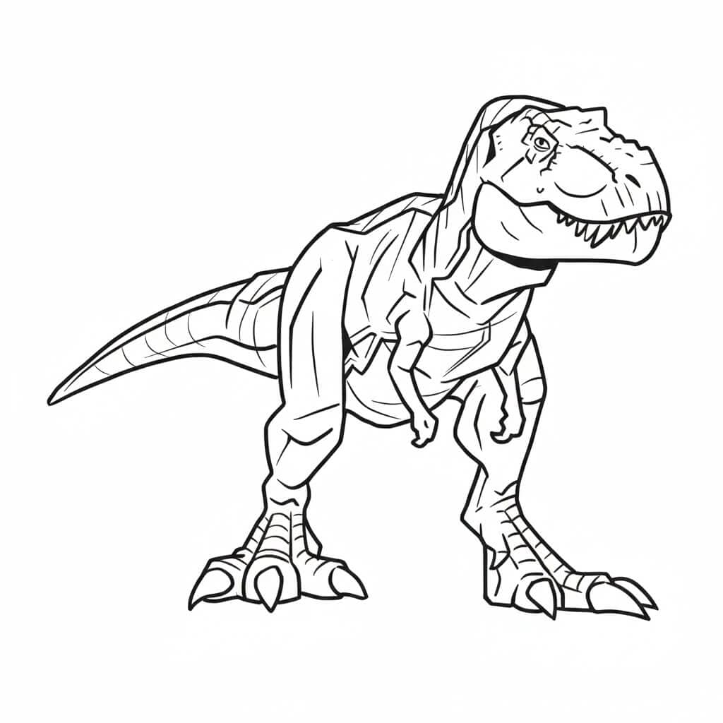 Jurassic Park Tyrannosaurus Rex coloring page