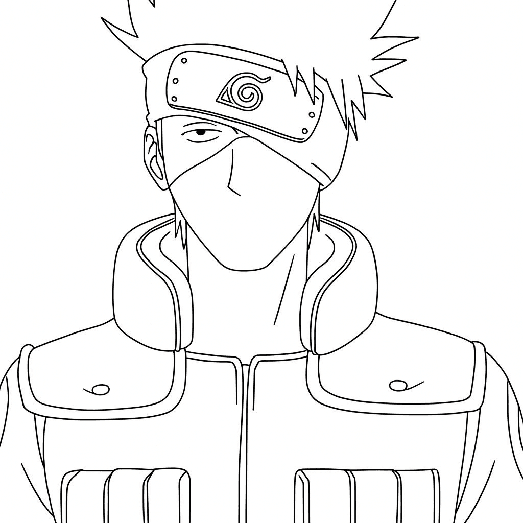 Kakashi from Above Coloring Page