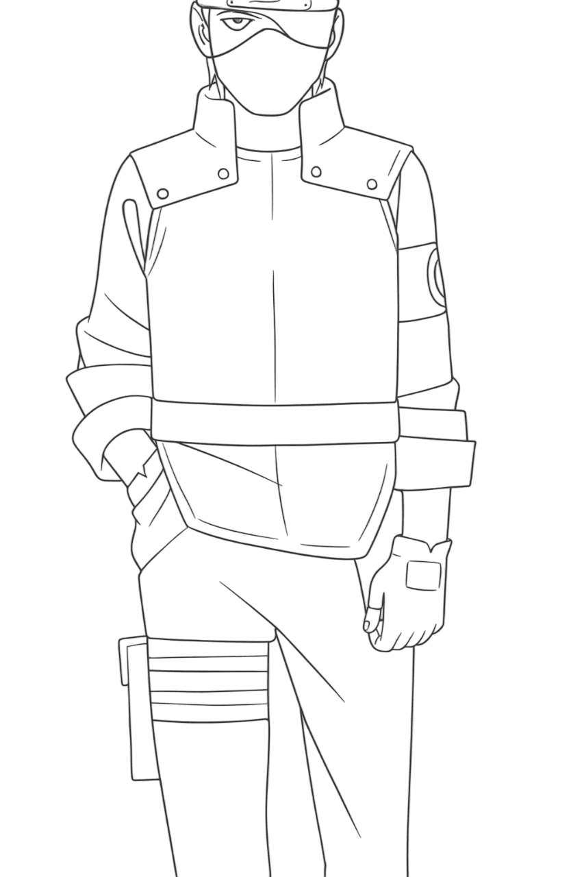 Kakashi Hatake Coloring Page