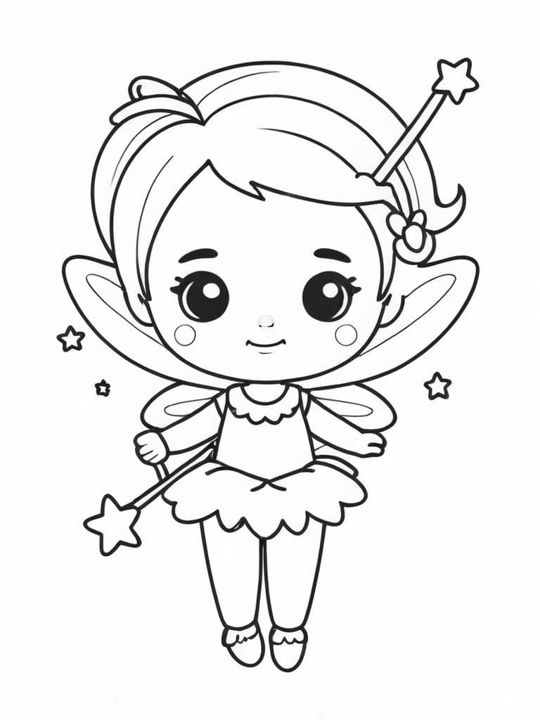 Little Fairy Coloring Page