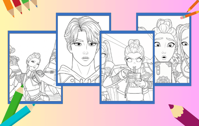 Kpop Demon Hunters Coloring Pages