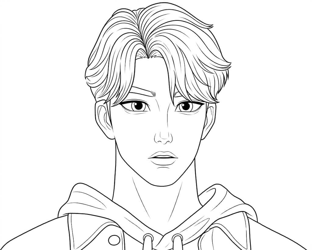 Jinu KPop Demon Hunters coloring page