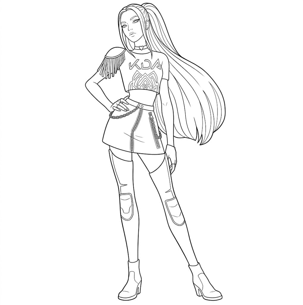 Mira KPop Demon Hunters coloring page