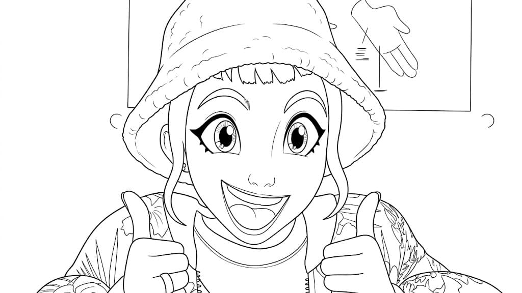 Zoey KPop Demon Hunters coloring page