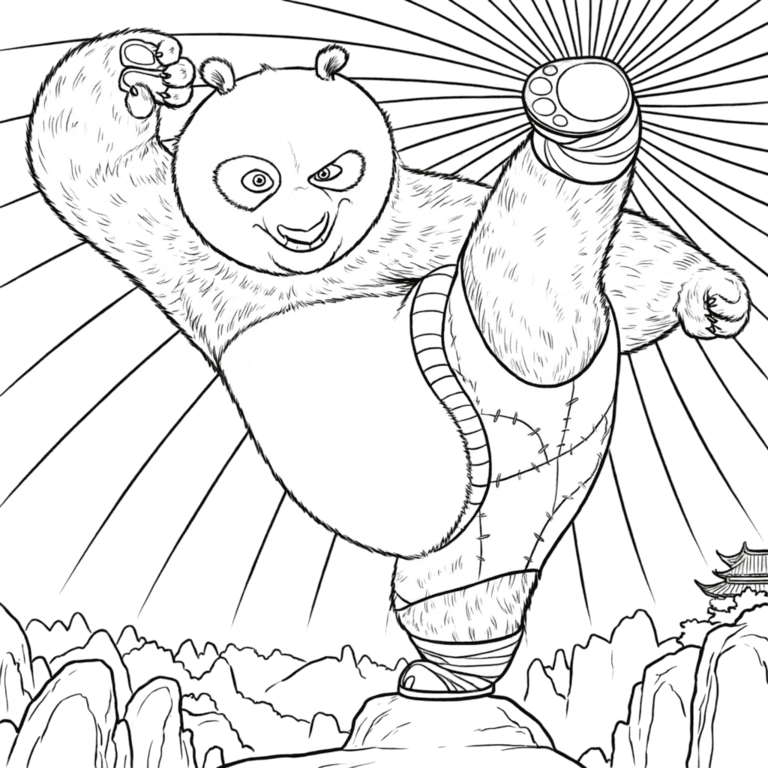 Kung Fu Panda 4 coloring pages
