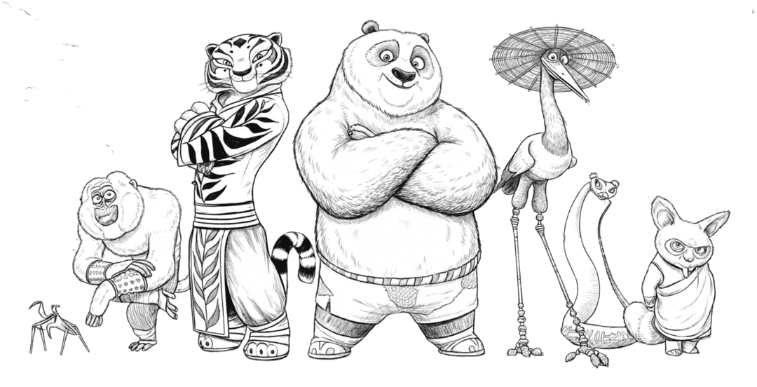 Kung Fu Panda coloring pages